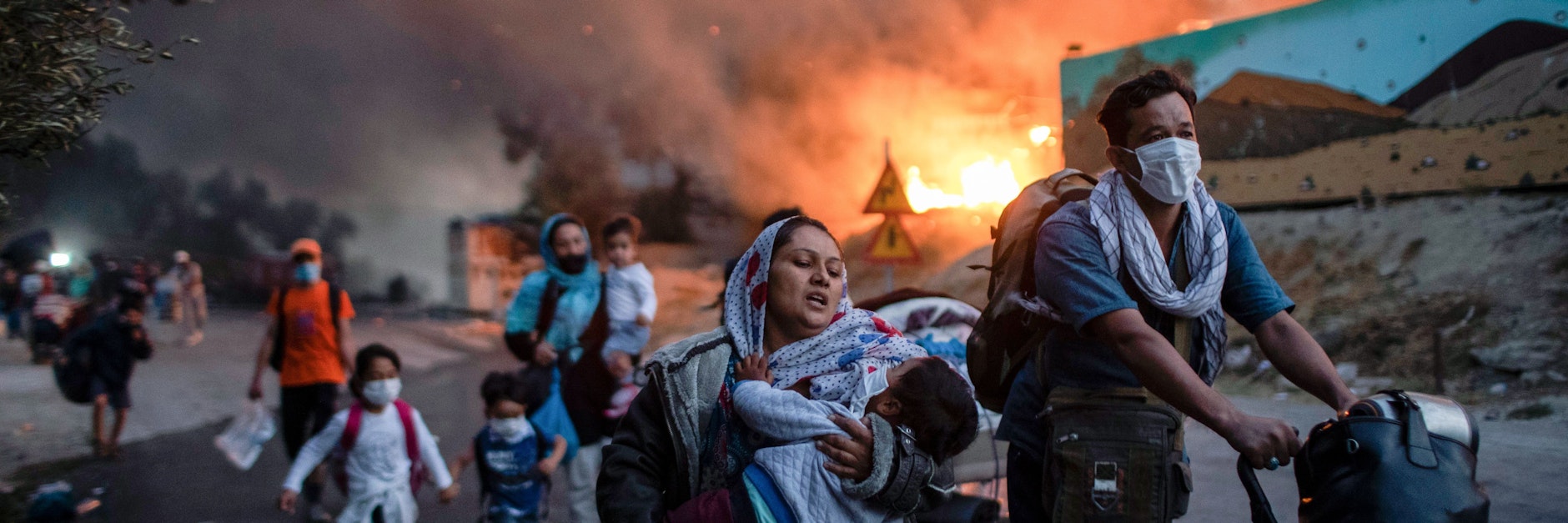 Im September 2020 brannte das Flüchtlingslager Moria auf der griechischen Insel Lesbos komplett ab.