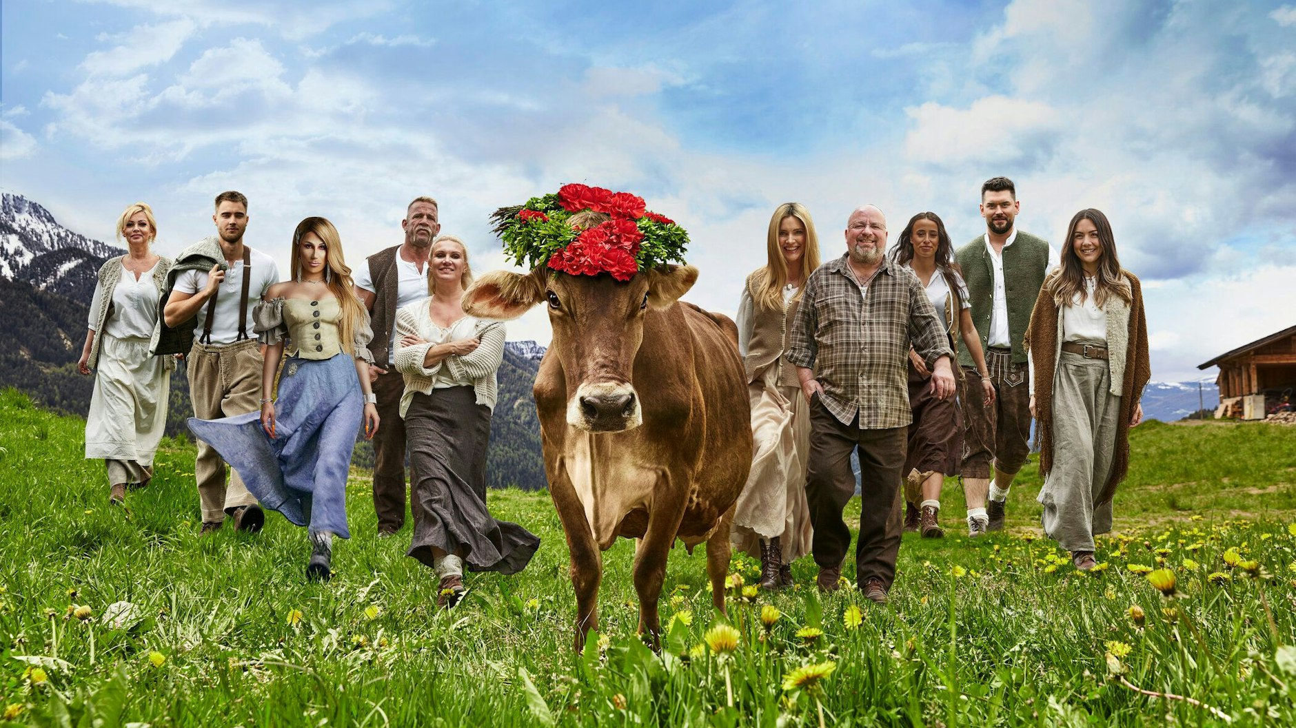 Zehn Promis ziehen auf die Alm - die neue Show startet am 24. Juni um 20.15 Uhr auf Pro.7.