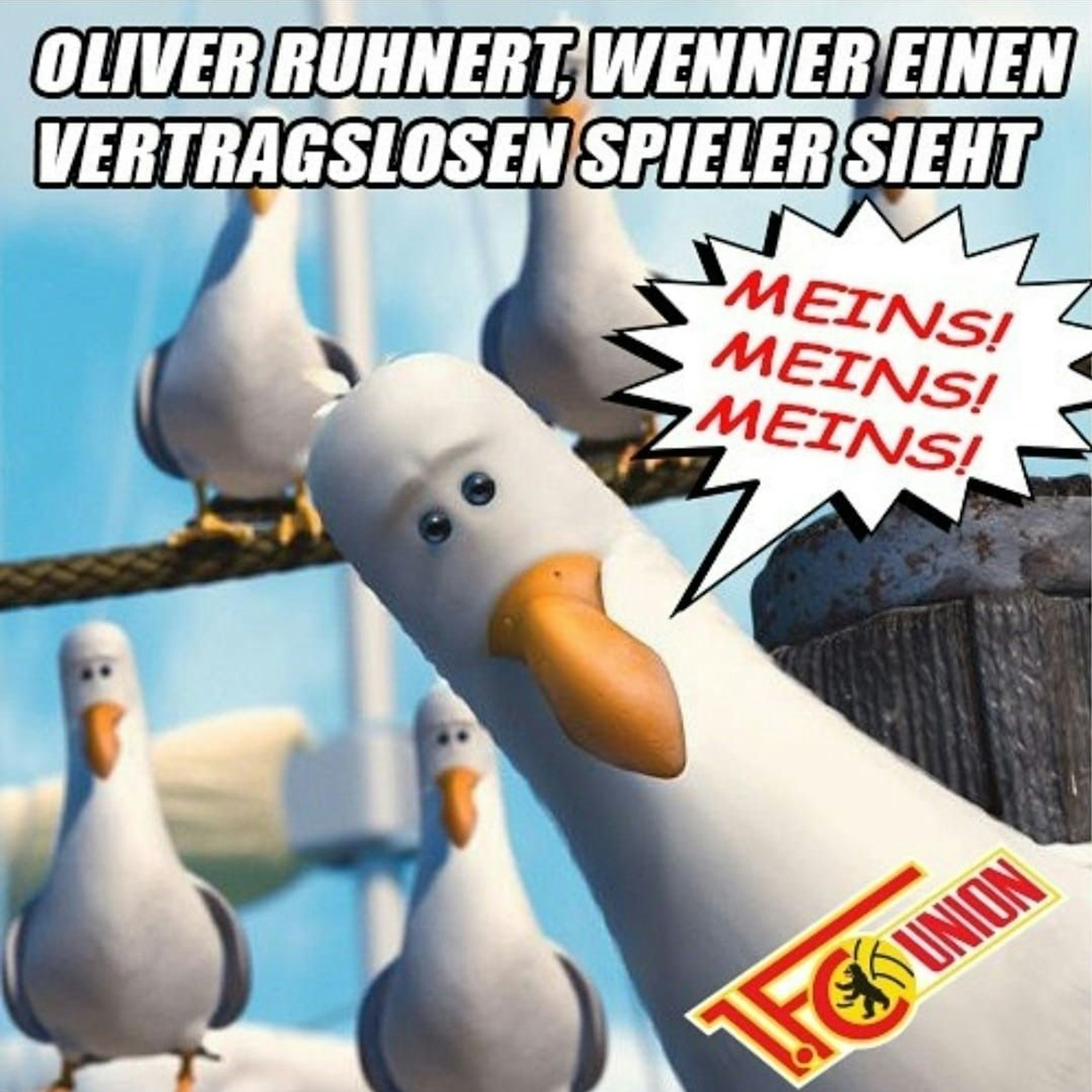 Ein im Internet grassierendes Meme zu Oliver Ruhnerts Transferverhalten.