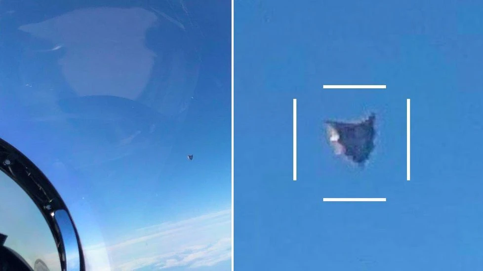 Piloten eines F-18-Kampfjets filmen UAP, ein nicht identifizierbares Luftphänomen.