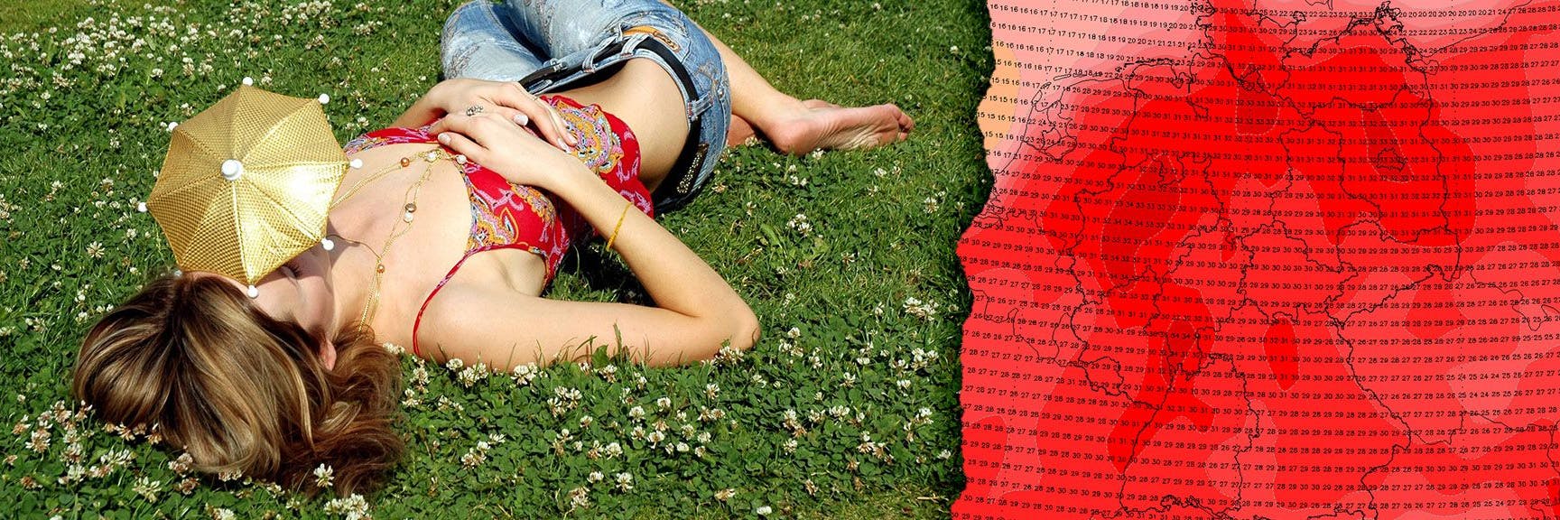 Die Hitze-Karte für Deutschland lässt nichts gutes erahnen: Auch die nächsten Tage gibt es echtes Backofen-Wetter!