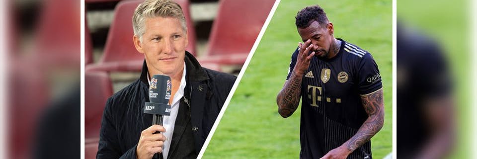 TV-Experte Bastian Schweinsteiger kann nicht nachvollziehen, warum Jérôme Boateng (r.) nicht zur EM darf.