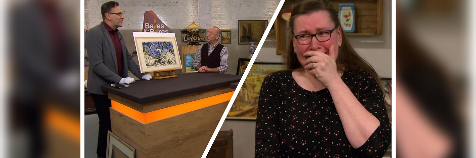 Die „Bares für Rares“-Kandidatin bricht in Tränen aus, als sie den unfassbaren Schätzpreis von Experte Detlef Kümmel hört.