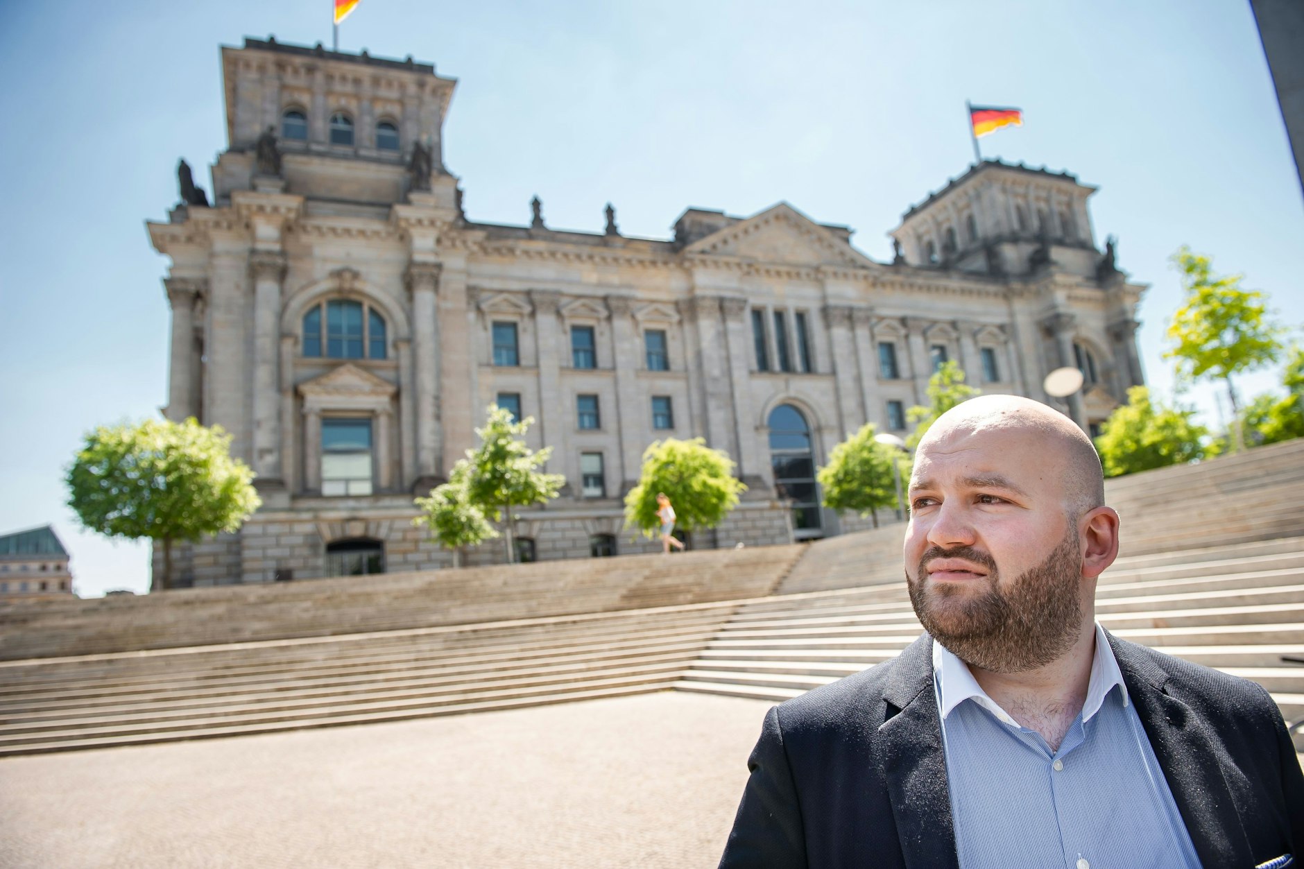 Michael Groys vor dem Reichstag<br>