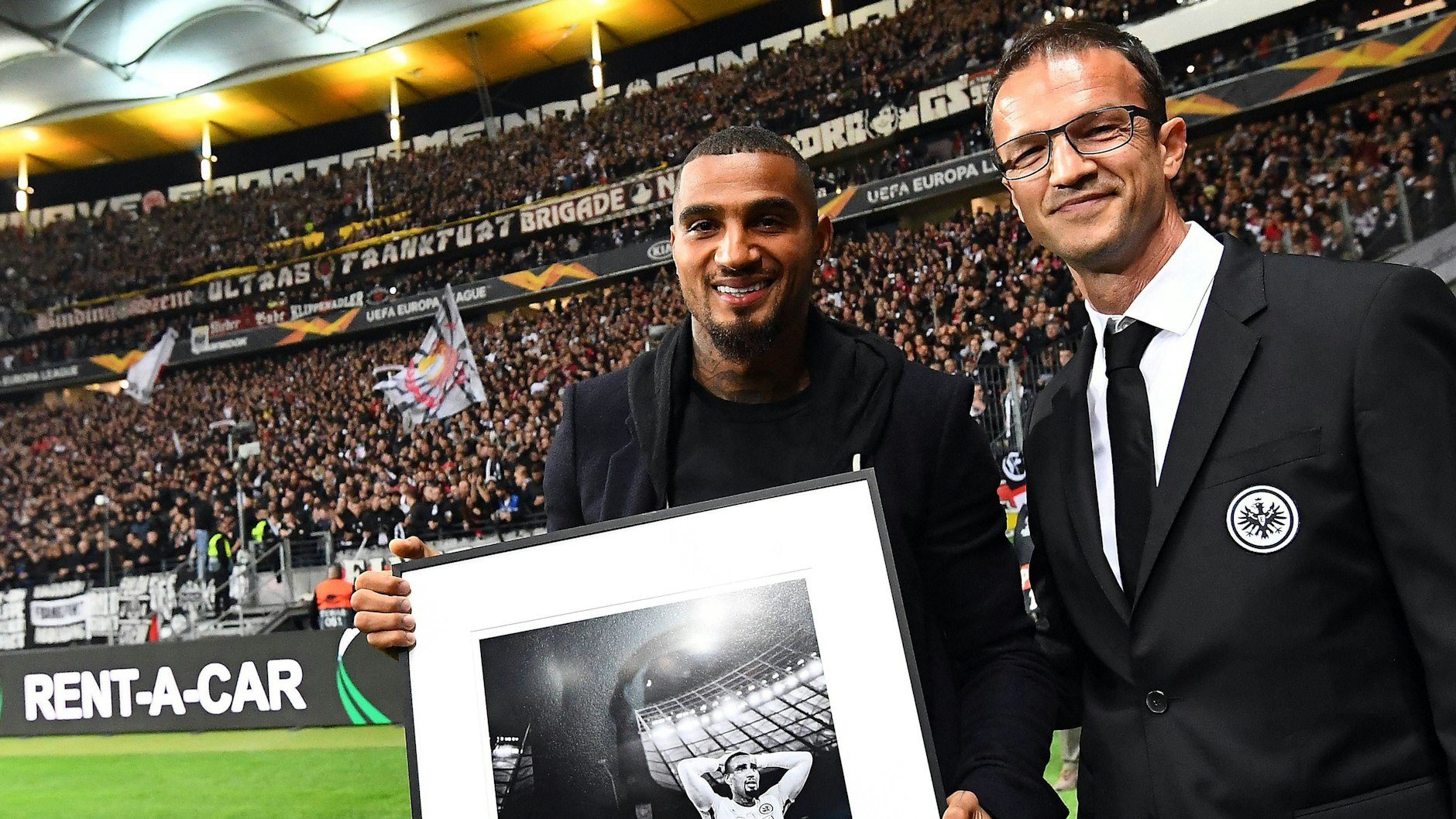 2018 verabschiedete Herthas neuer Manager Fredi Bobic Kevin-Prince Boateng bei Eintracht Frankfurt. Nun wollen beide wieder in Berlin zusammenarbeiten.&nbsp;