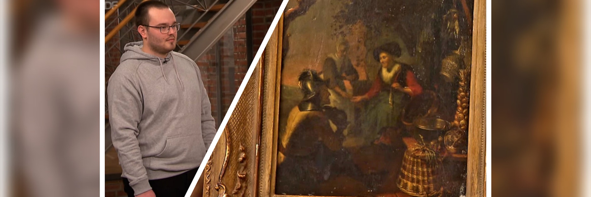 „Bares für Rares“-Kandidat Jean Luc Rothenberg zockt im Händlerraum und bekommt am Ende richtig viel Kohle für sein altes Bild.