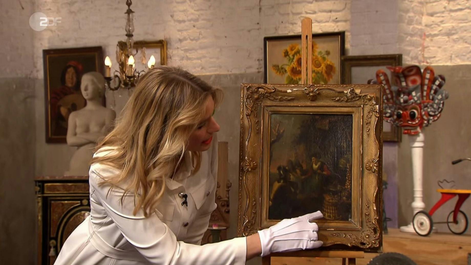 Das Bild, das bei „Bares für Rares“ zum Verkauf steht, ist nicht in einem Top-Zustand.