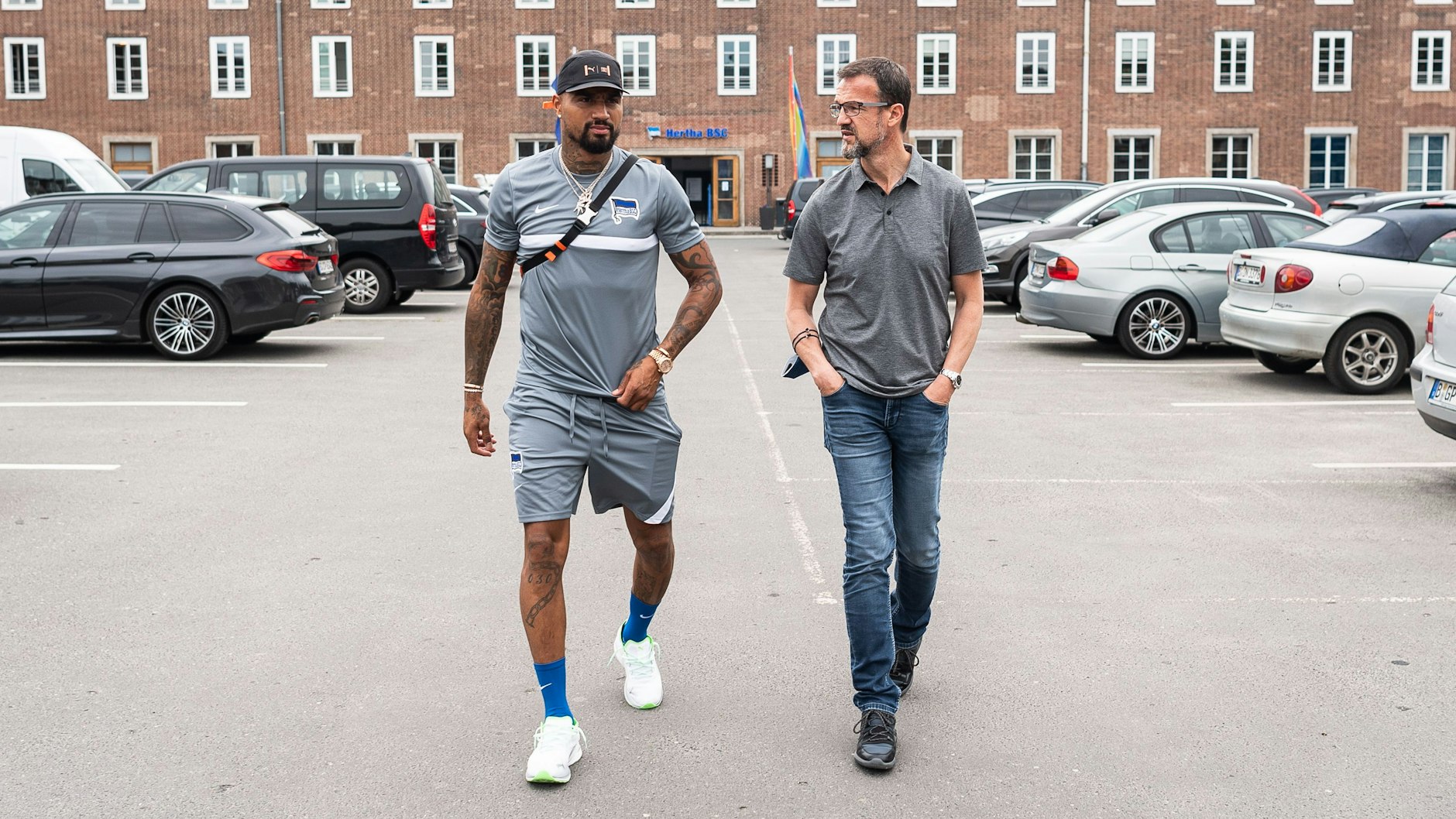Wieder vereint: Kevin-Prince Boateng und Herthas neuer Sportchef Fredi Bobic arbeiteten bereits bei Eintracht Frankfurt zusammen.