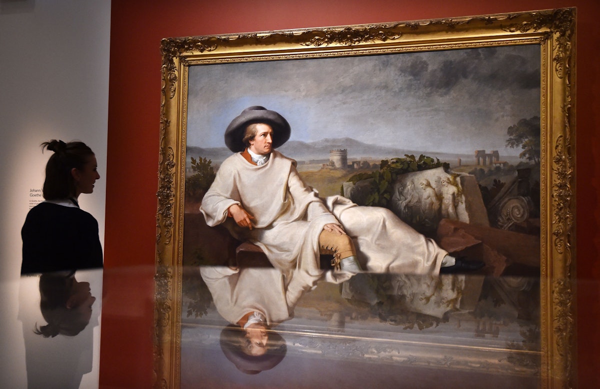 „Goethe in der römischen Campagna“ heißt das Ölbild von Johann Heinrich Wilhelm Tischbein, das um das Jahr 1799 fertiggestellt wurde.
