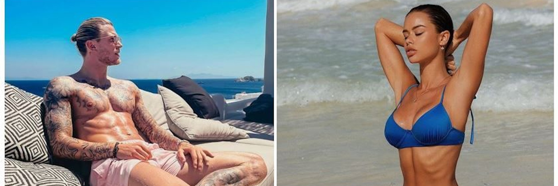 Loris Karius mit seiner Urlaubsliebe Maria Del Mar Molar.