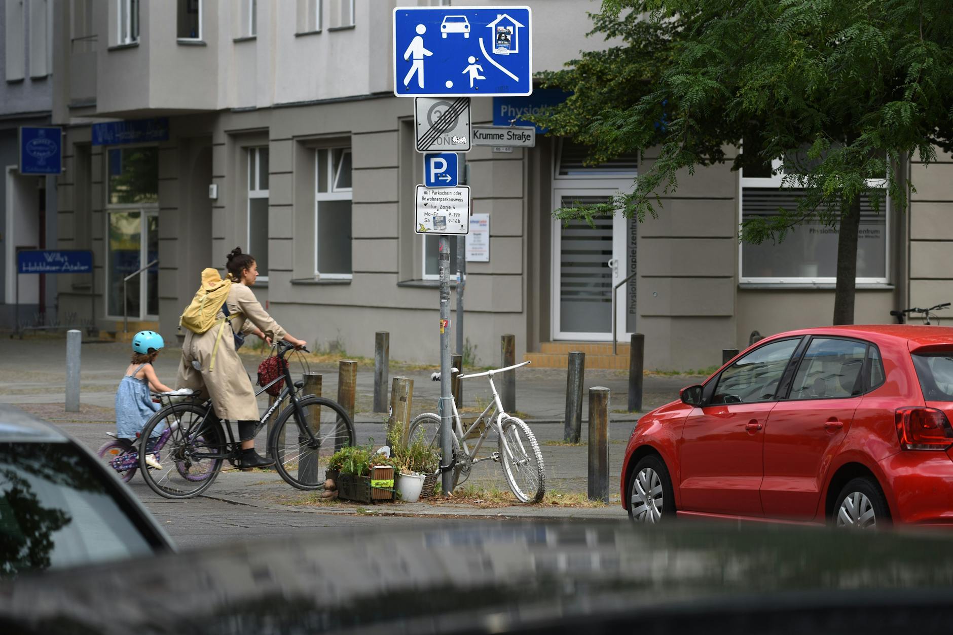 Der Unfall zwischen Frau L. und Herrn S. passierte mitten im verkehrsberuhigten Bereich.<br><br>