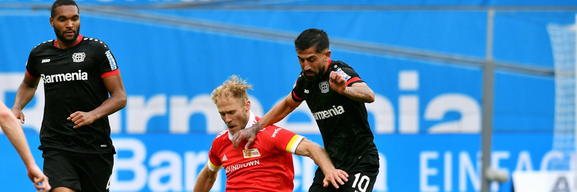 Union hat sein erstes Bundesliga-Saisonspiel gegen Leverkusen in der Försterei. Zuletzt duellierte sich Sebastian Griesbeck mit Bayers Kerem Demirbay am 15.Mai. 
