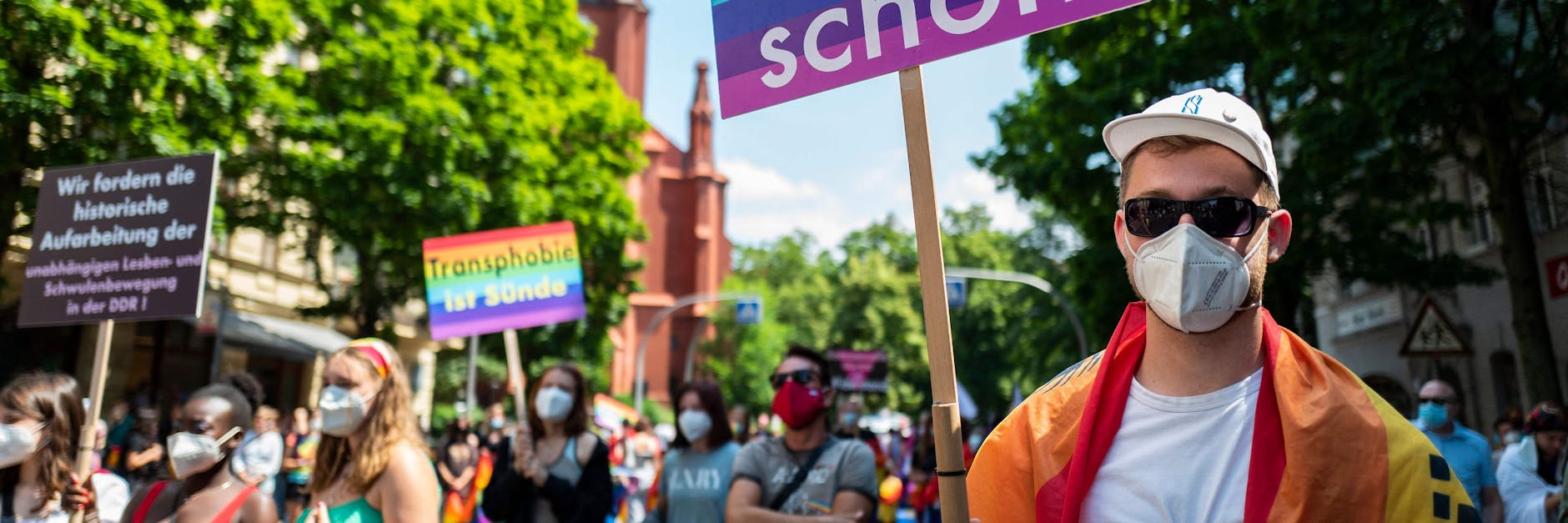 Eine der CSD-Paraden am Sonnabend in Berlin.