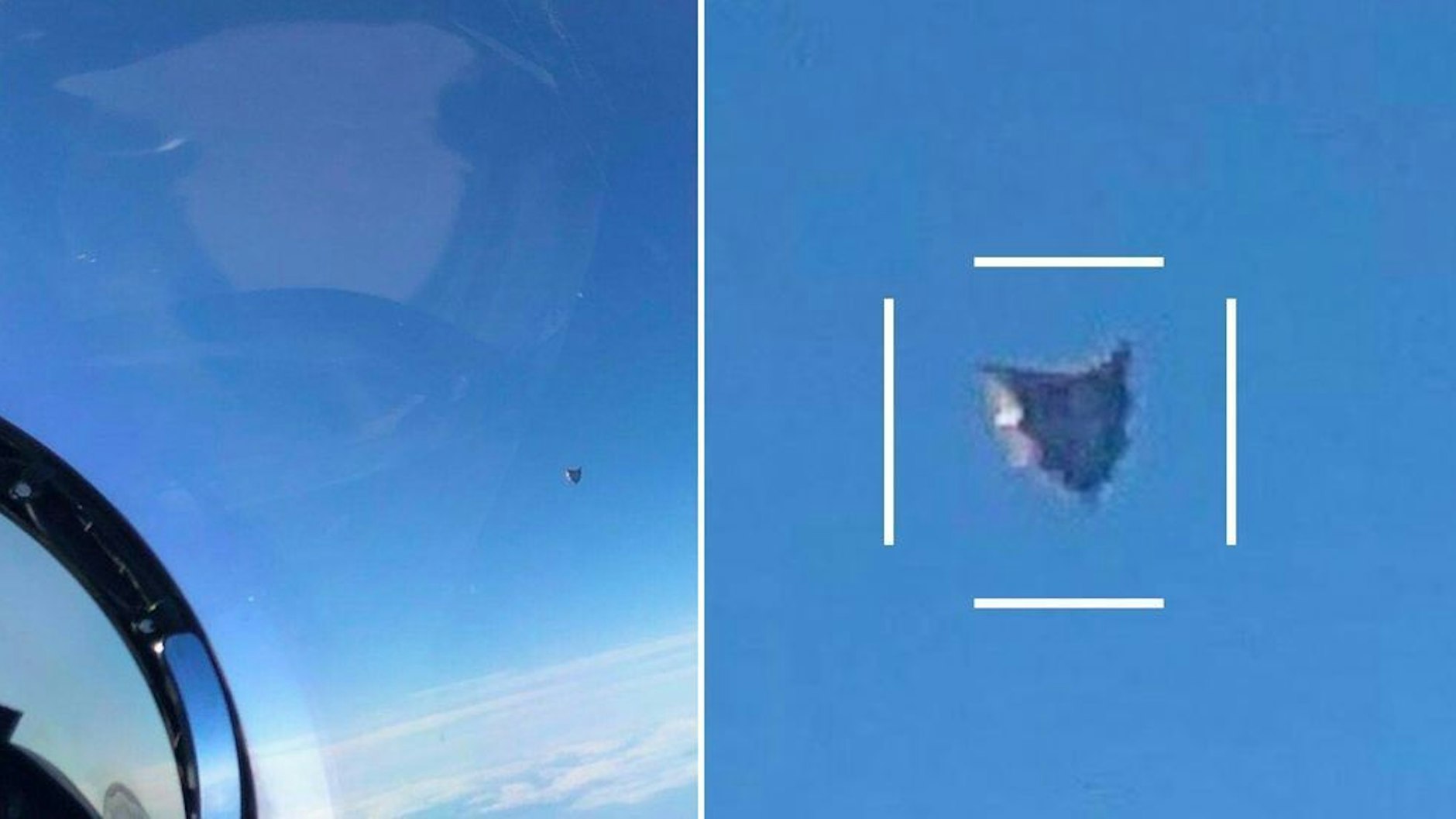 Ein US-Kampfpilot machte dieses Foto bei einem Flug über den Atlantik im Jahr 2018.