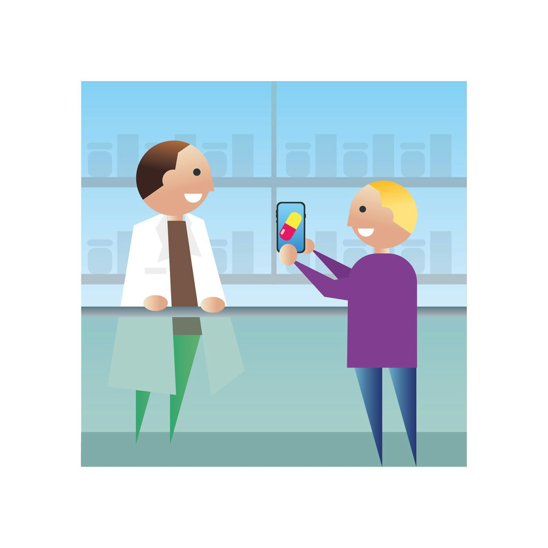 Statt eines rosa Zettels zeigen Nutzer des E-Rezepts in der Apotheke die Verordnung des Arztes auf ihrem Smartphone vor.