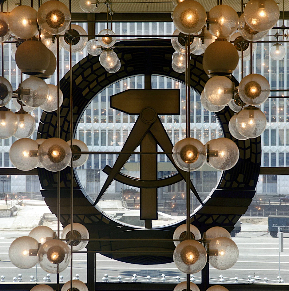 Die Lampen im Palast der Republik 1983.