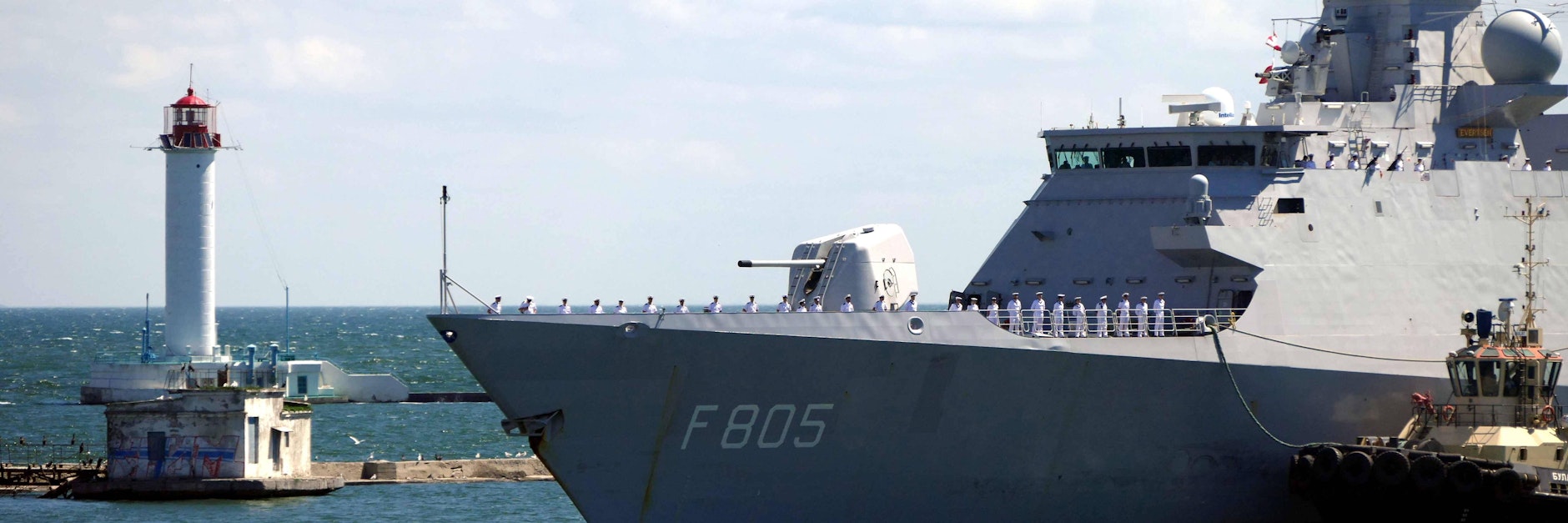 Die niederländische Fregatte&nbsp; „Eversten“&nbsp; hatte vor dem Manöver Odessa angelaufen.