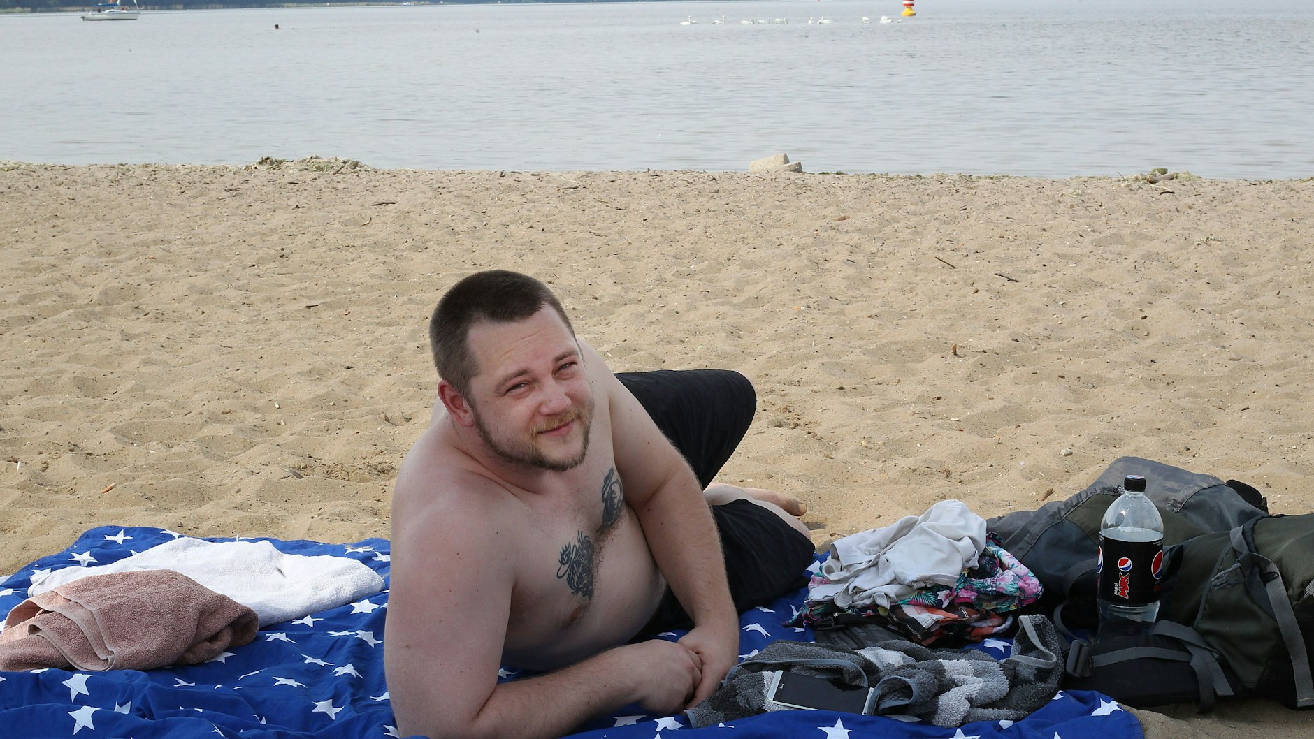 Badegast Andy-Pitt Hoffmann (34):&nbsp;„Jetzt mit der Sanierung zu beginnen ist besser, als das Gebäude weiter verfallen zu lassen.“