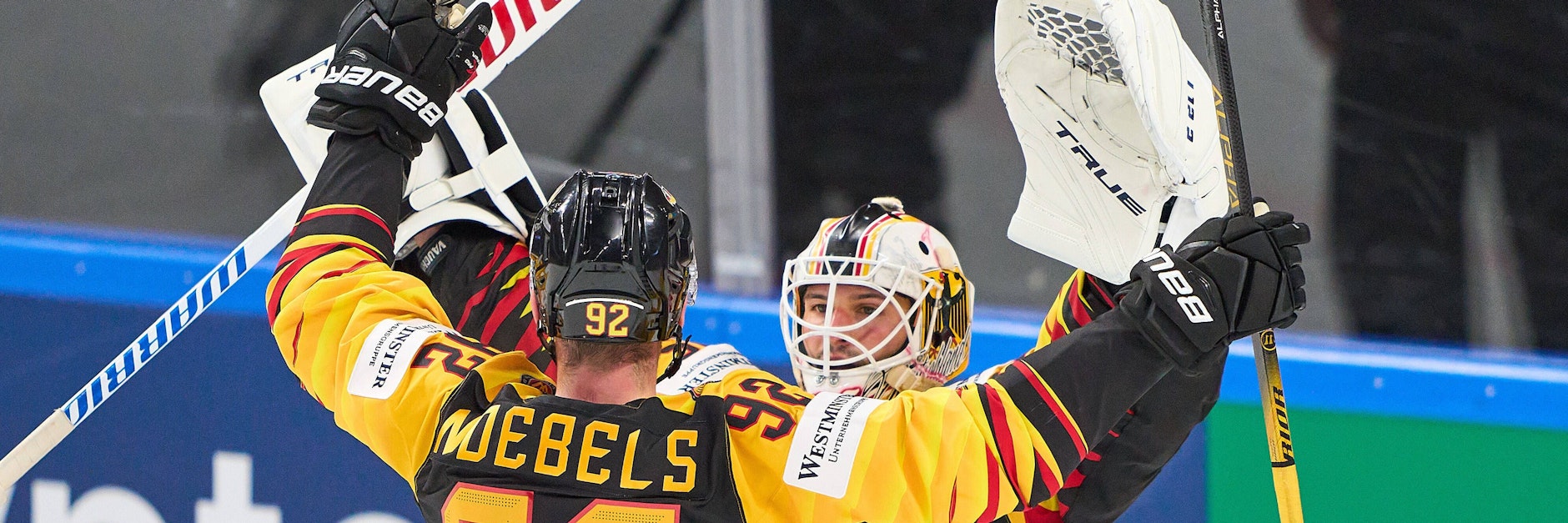Marcel Noebels und Mathias Niederberger feiern jetzt auch bei der WM in Riga.