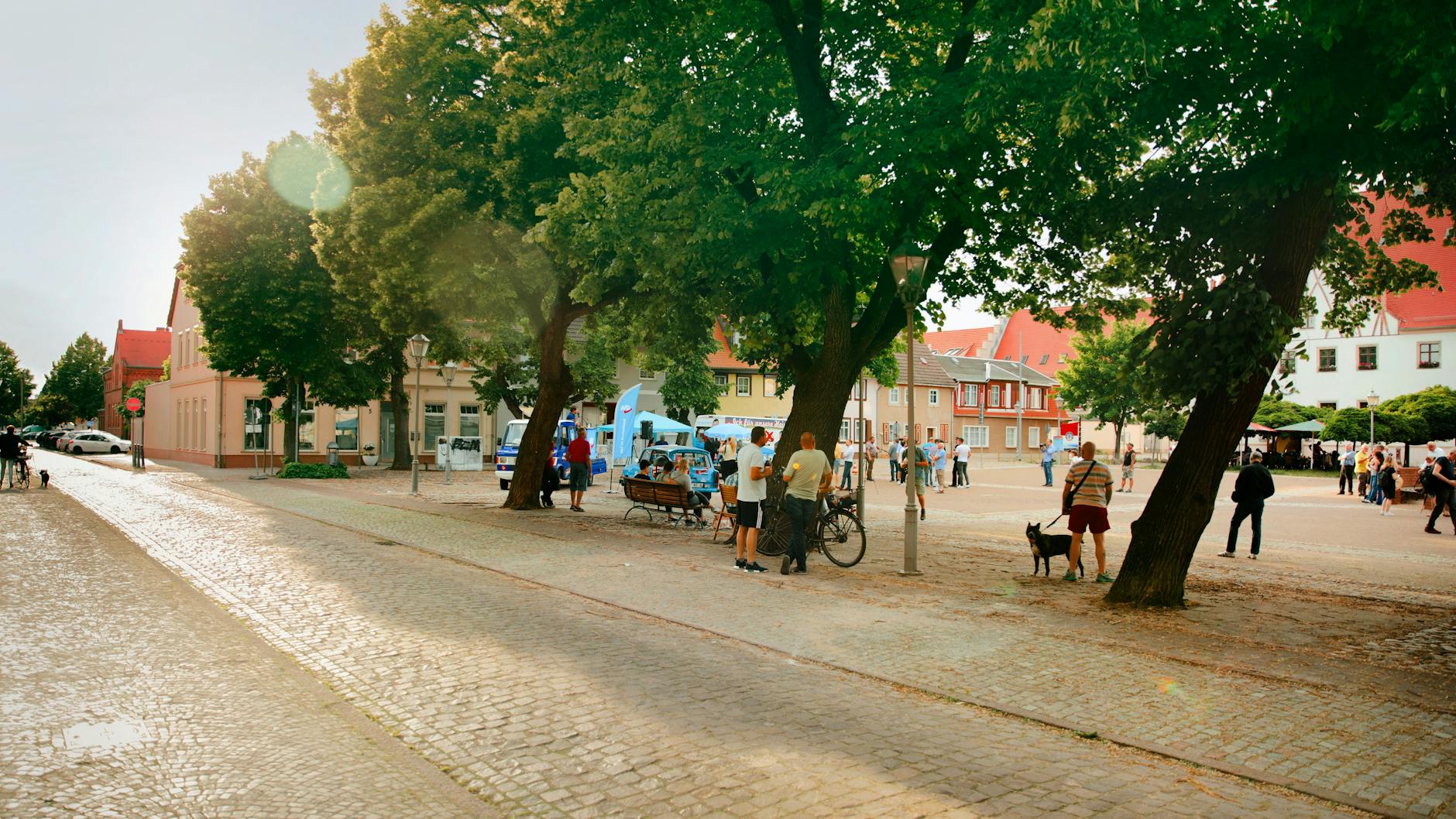 Marktplatz in Aken, Landkreis Anhalt-Bitterfeld.