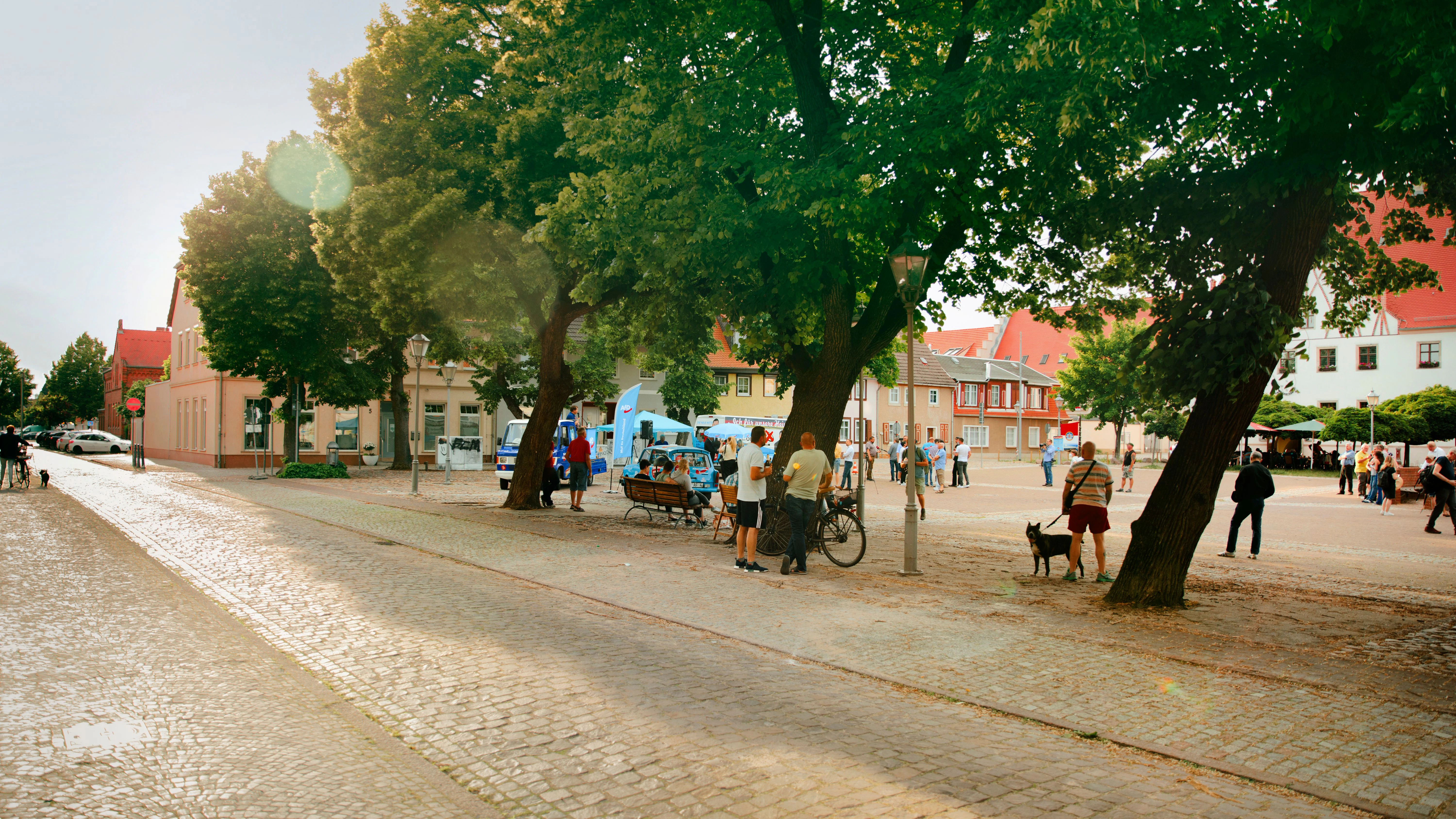 Marktplatz in Aken, Landkreis Anhalt-Bitterfeld.