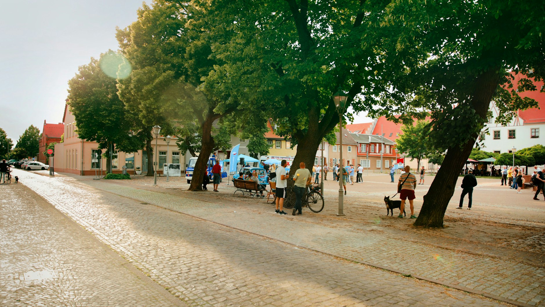 Marktplatz in Aken, Landkreis Anhalt-Bitterfeld.