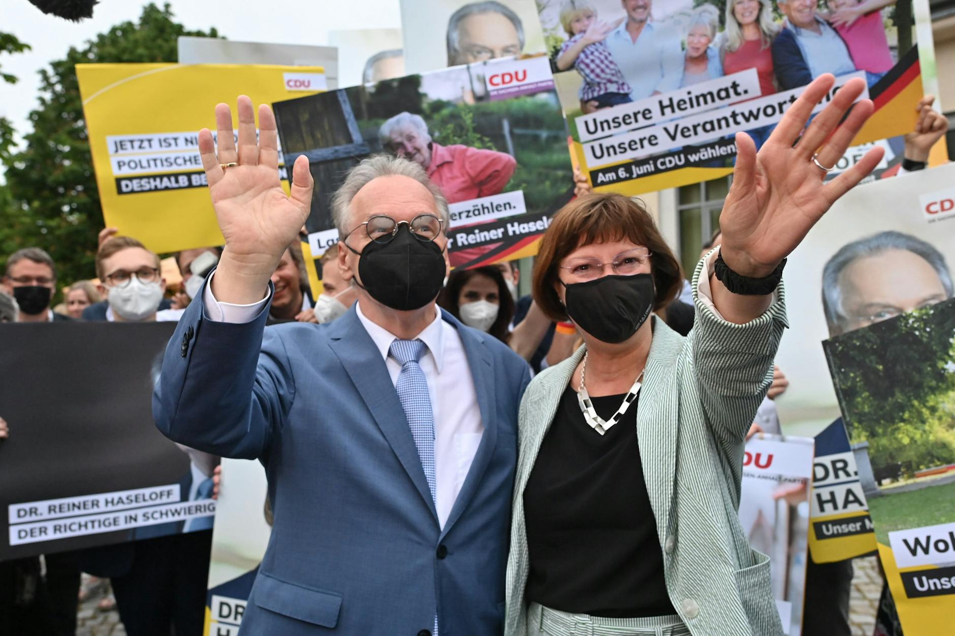 Reiner Haseloff und seine Frau Gabriele.
