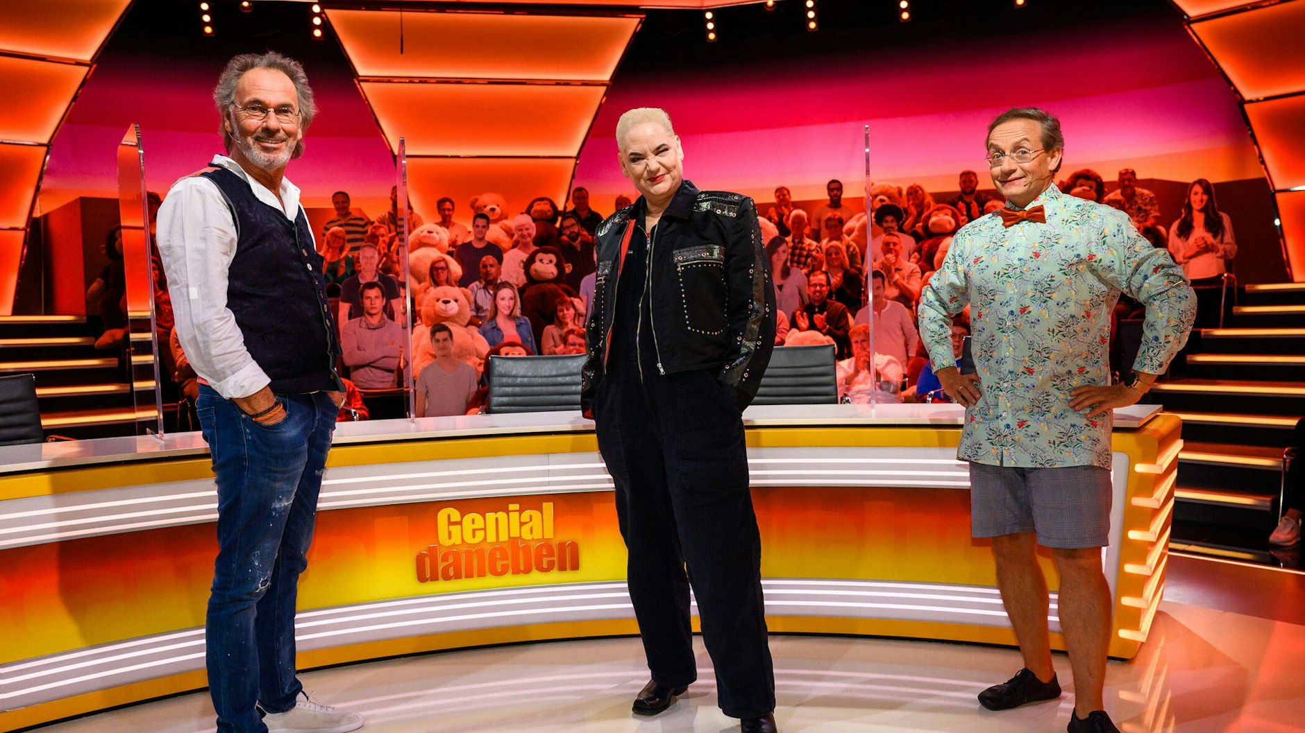 Immer mit Spaß bei der Sache: Hugo Egon Balder, Hella von Sinnen und Wigald Boning waren in der letzten Staffel das feste Team von „Genial daneben“.