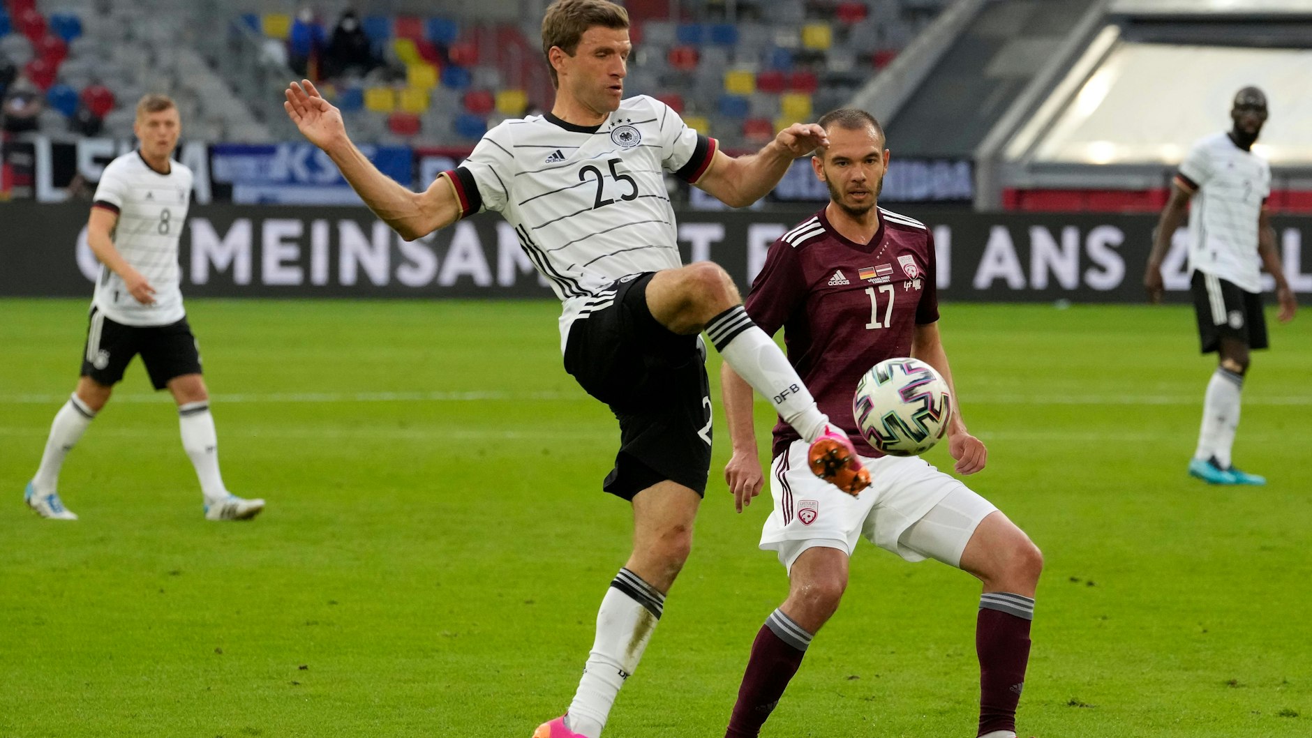 Thomas Müller hat gegen Lettland eine gute Leistung gebracht.
