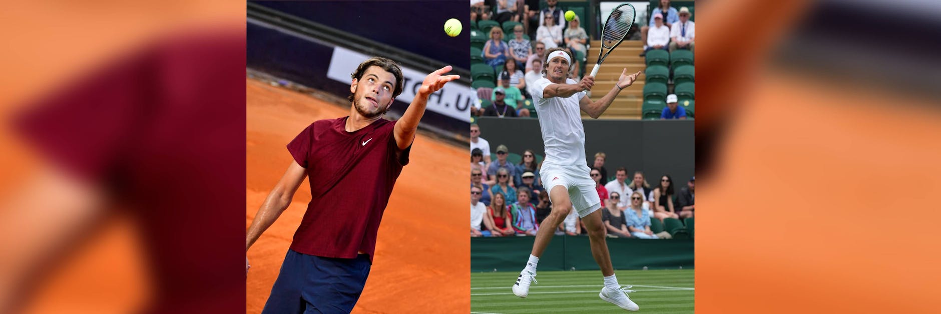 Taylor Fritz (l.) und Alexander Zverev treffen in Wimbledon aufeinander.