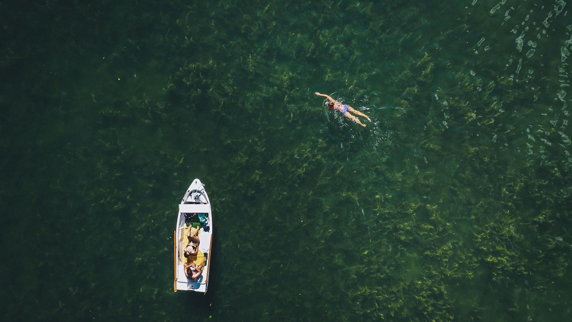 Urlauber am Zeller See in Österreich. 
