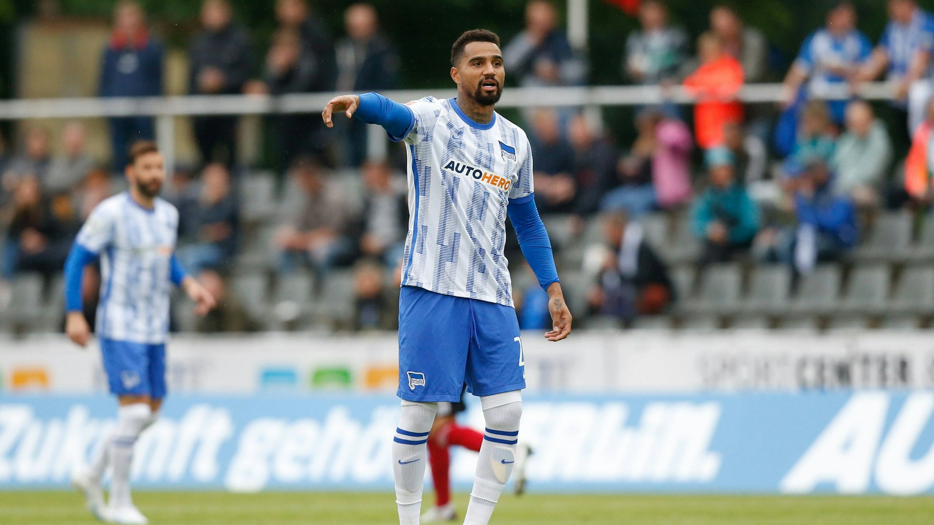 Endlich wieder die Fahne auf der Brust: Kevin-Prince Boateng in seinem ersten Spiel seit seiner Rückkehr zu Hertha BSC. 
