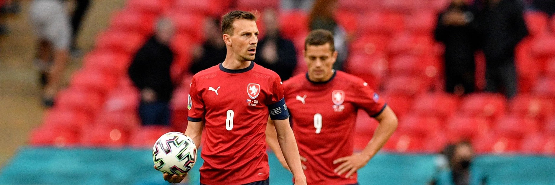 Vladimir Darida geht vom Platz. Beim 1: gegen Dänemark machte er sein letztes Spiel für Tschechien.&nbsp;