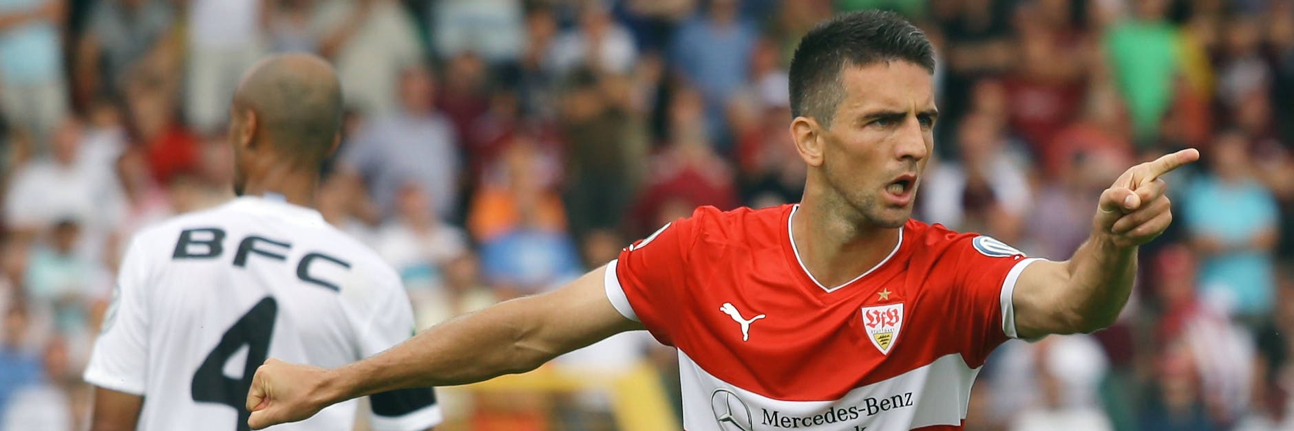 Der große Vedator und spätere Hertha-Star Vedad Ibisevic warf den BFC 2013 mit einem Doppelpack aus dem Cup. 