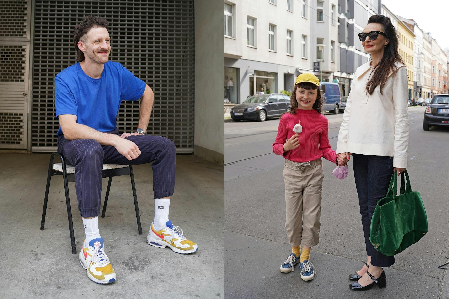 Enzo (links) ist vor einem Jahr aus London nach Berlin gezogen, Natalia und ihre Tochter Nina leben schon länger in Mitte.