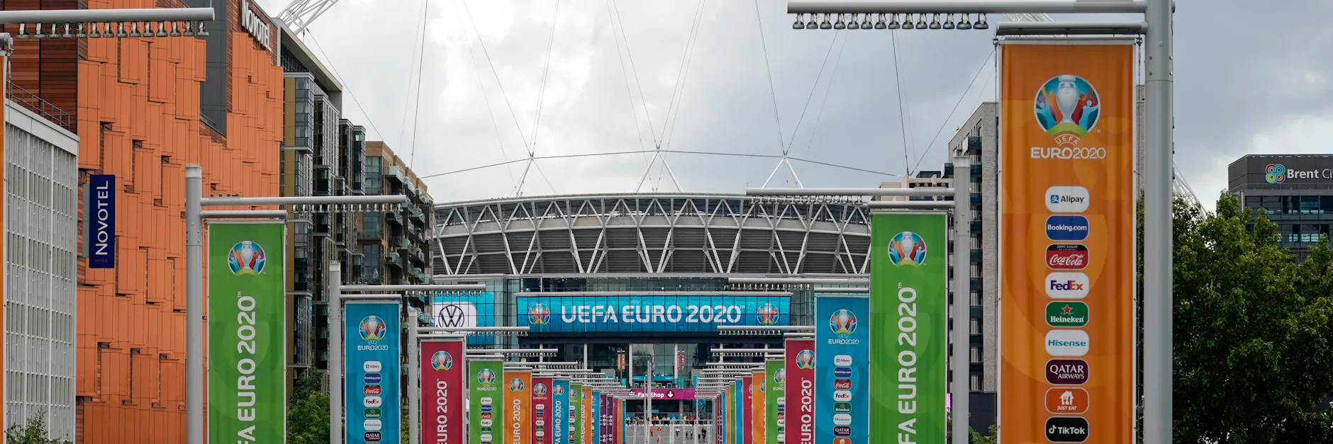 Wembley-Stadion in London - hier findet das Finale der EM statt.