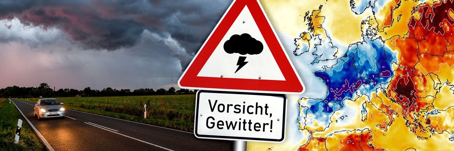 Laut Wetter-Experten rollen neue Unwetter auf uns zu. Die Karte zeigt: In Westeuropa ist es derzeit zu kalt, im Osten zu warm.