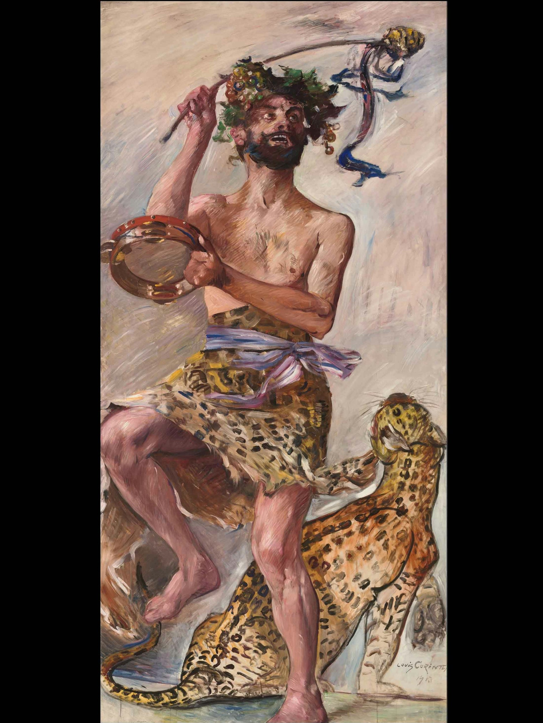 Der trunkene Bacchus tanzt mit dem Leoparden