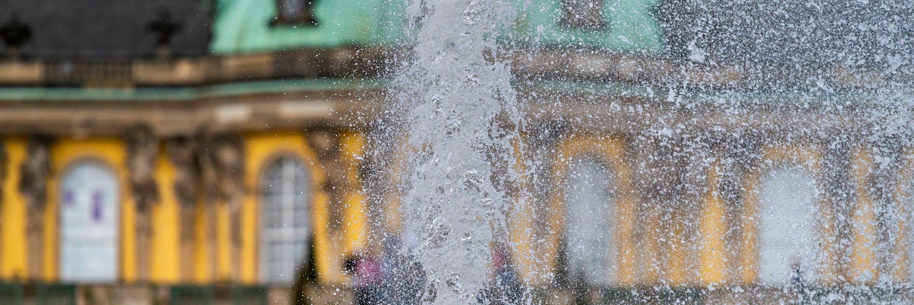 Das Schloss Sanssouci im östlichen Teil des Parks Sanssouci