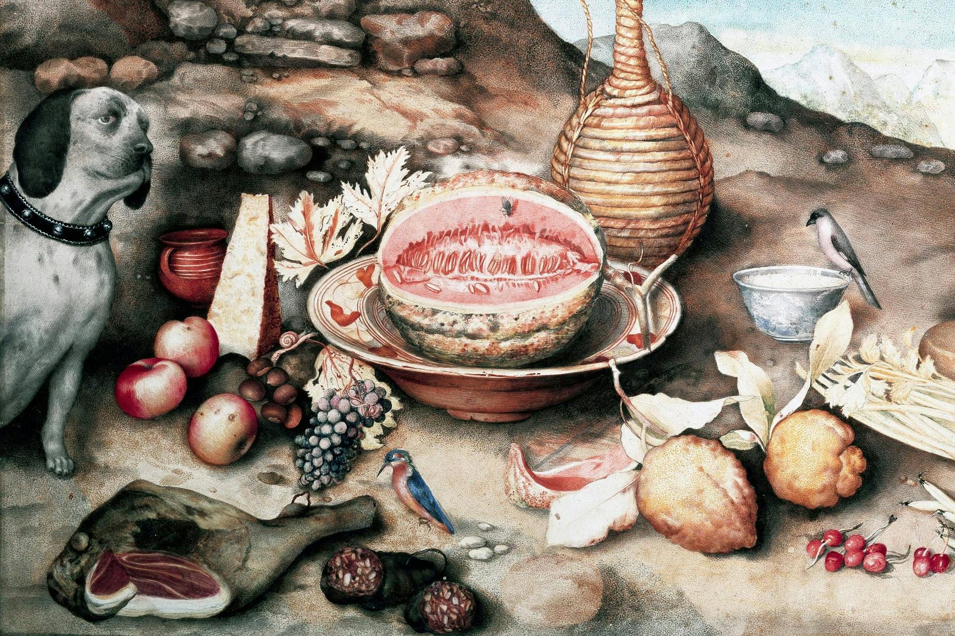 Das Picknick-Gemälde aus dem Palazzo Pitti in Florenz belegt es: Zu Reh passen Früchte hervorragend.