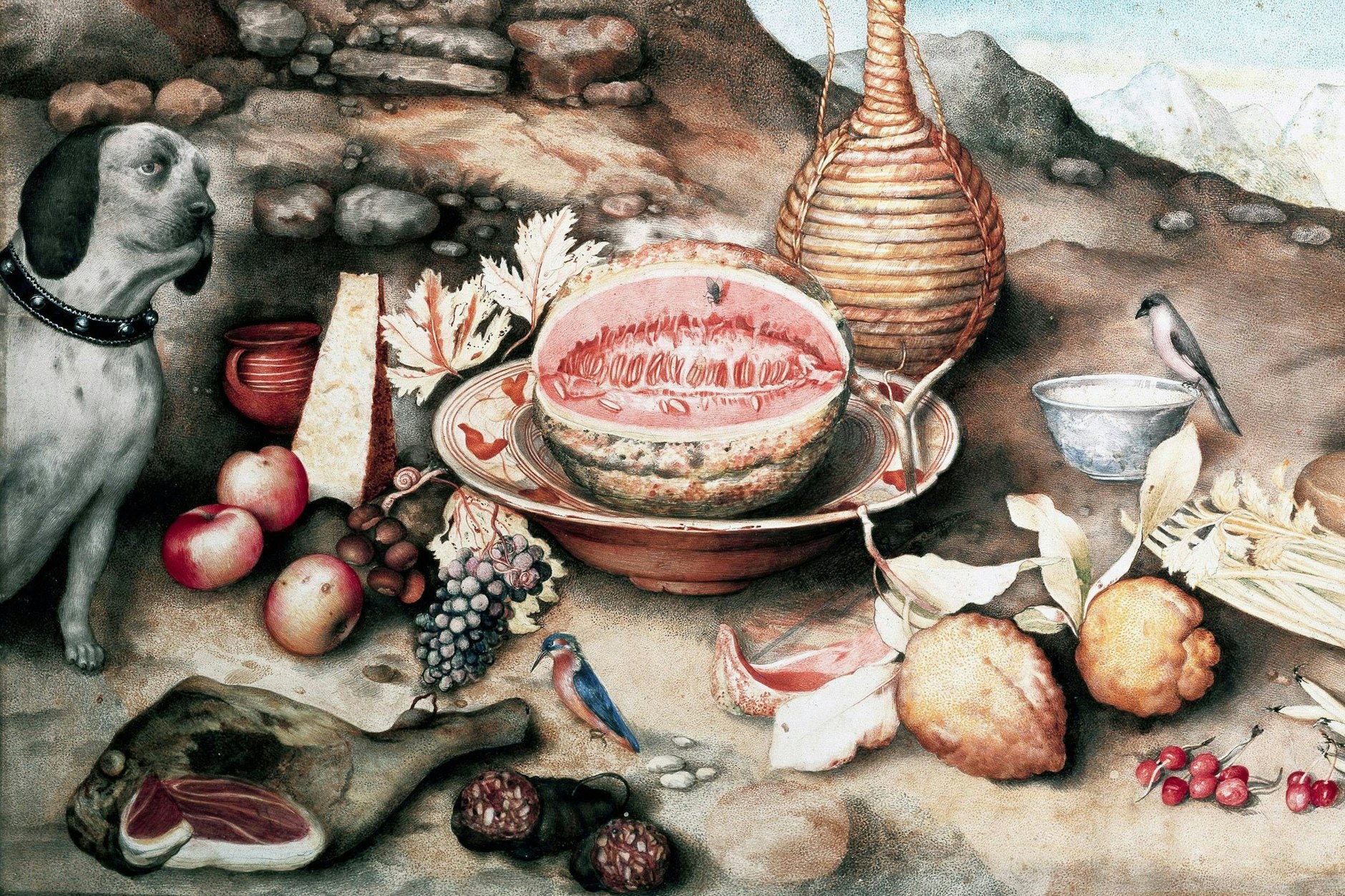 Das Picknick-Gemälde aus dem Palazzo Pitti in Florenz belegt es: Zu Reh passen Früchte hervorragend.