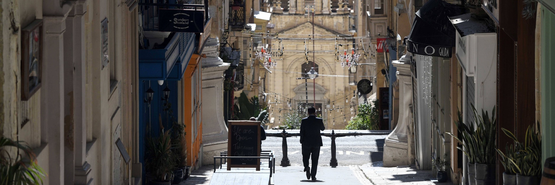 Leere Straßen in Valletta: Die Infektionszahlen in Malta steigen rasant.&nbsp;