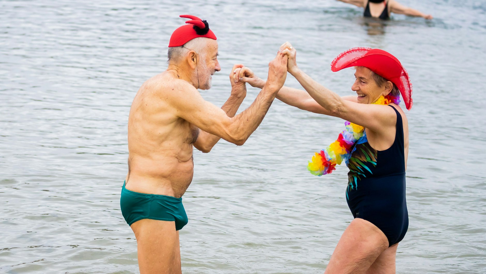 Bei dem milden Wetter kann man auch ein Tänzchen wagen.