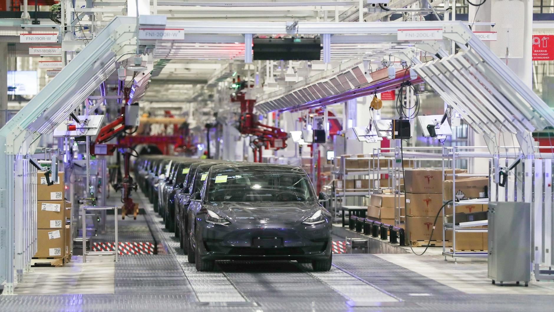 Die Tesla-Fabrik in Shanghai