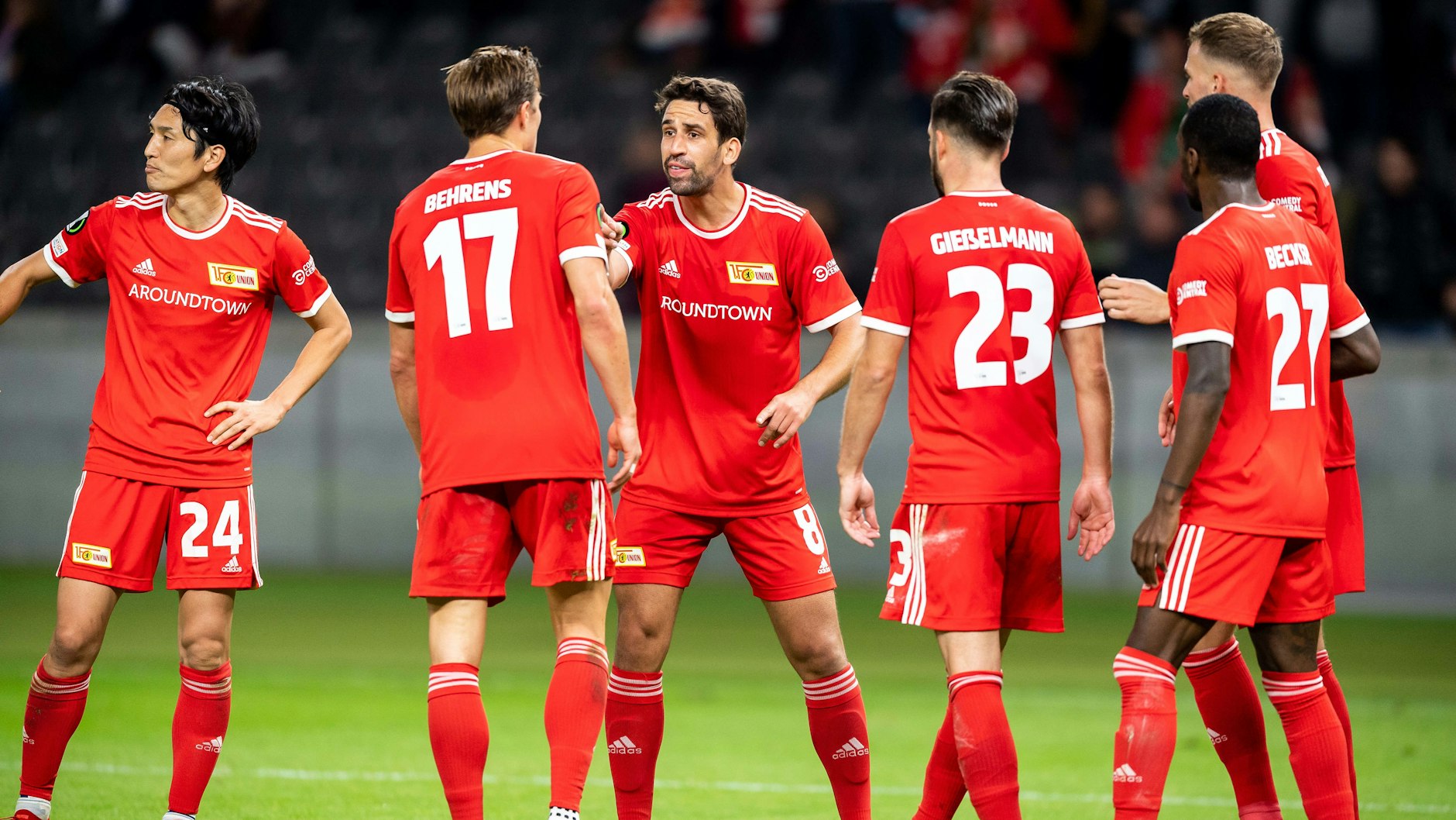 Gemeinsam müssen die Spieler des 1. FC Union den Ausfall von Stürmer Taiwo Awoniyi wettmachen. 