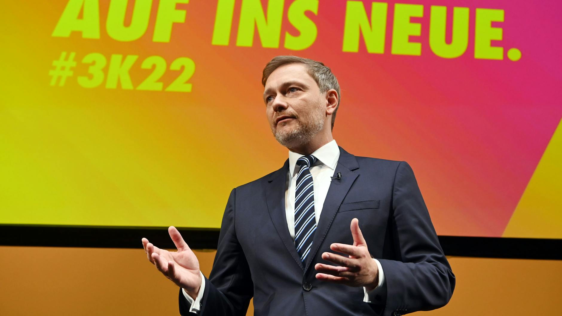 FDP-Chef Christian Lindner beim Dreikönigstreffen der Freien Demokraten. 