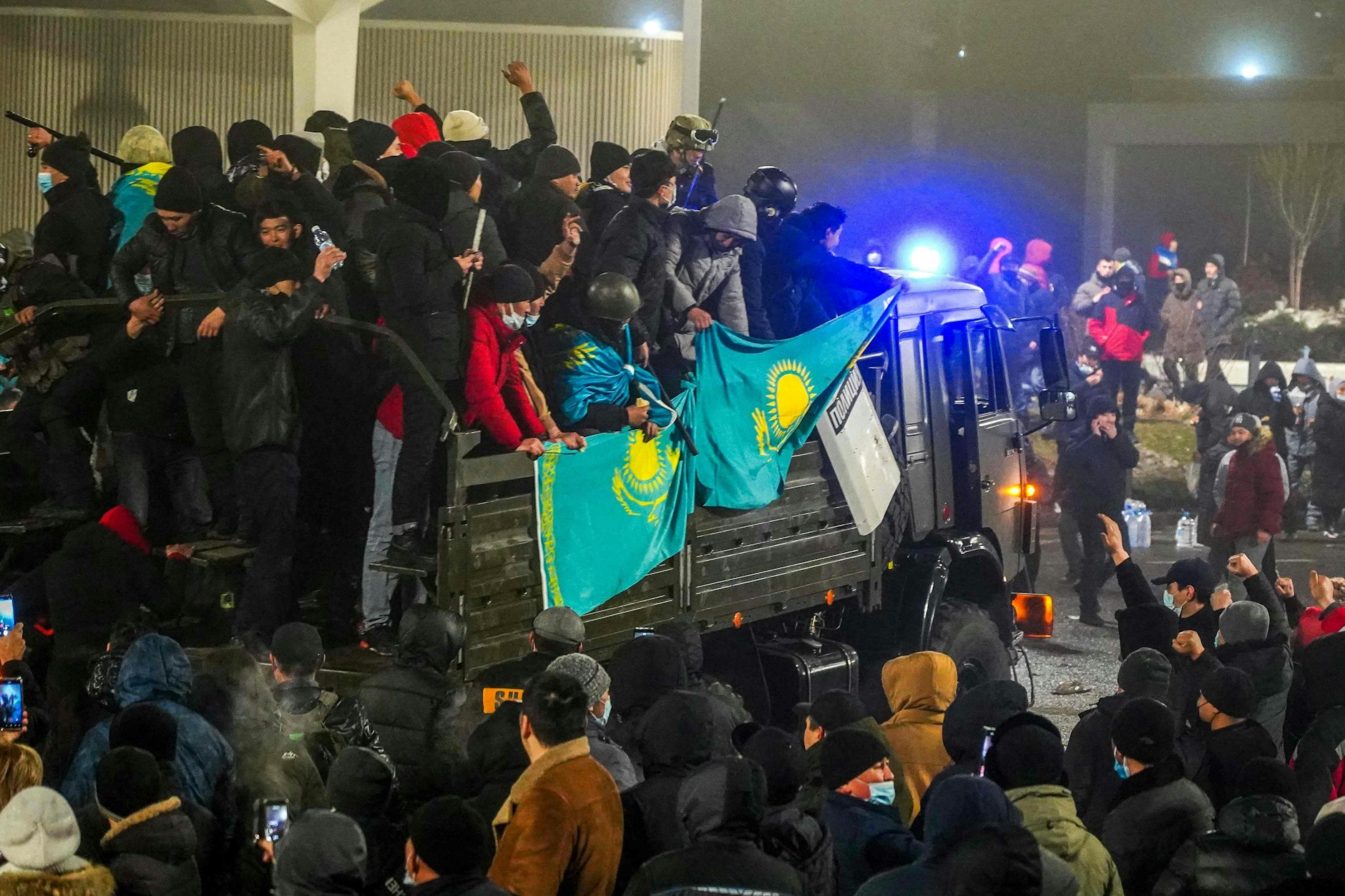 Kasachstan, Proteste in Almaty.