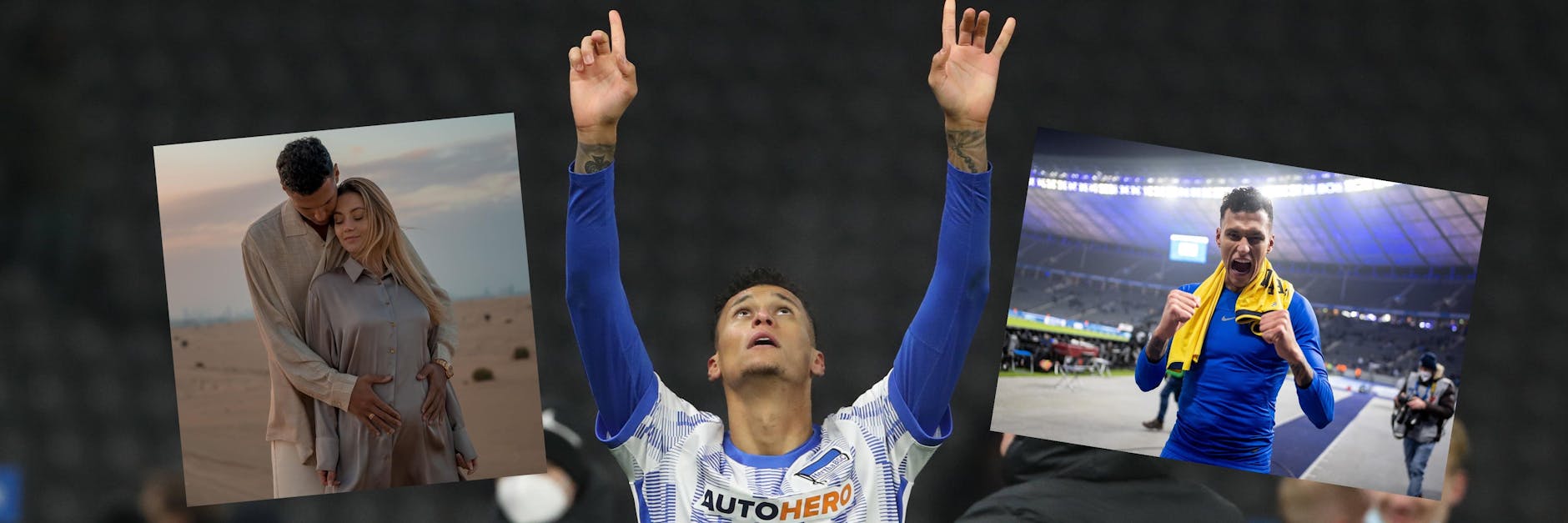 Davie Selke hat mächtig Grund zur Freude: Herthas Stürmer wird im Sommer zum ersten Mal Vater und spürt auch in schweren Zeiten die Zuneigung der Hertha-Fans. 