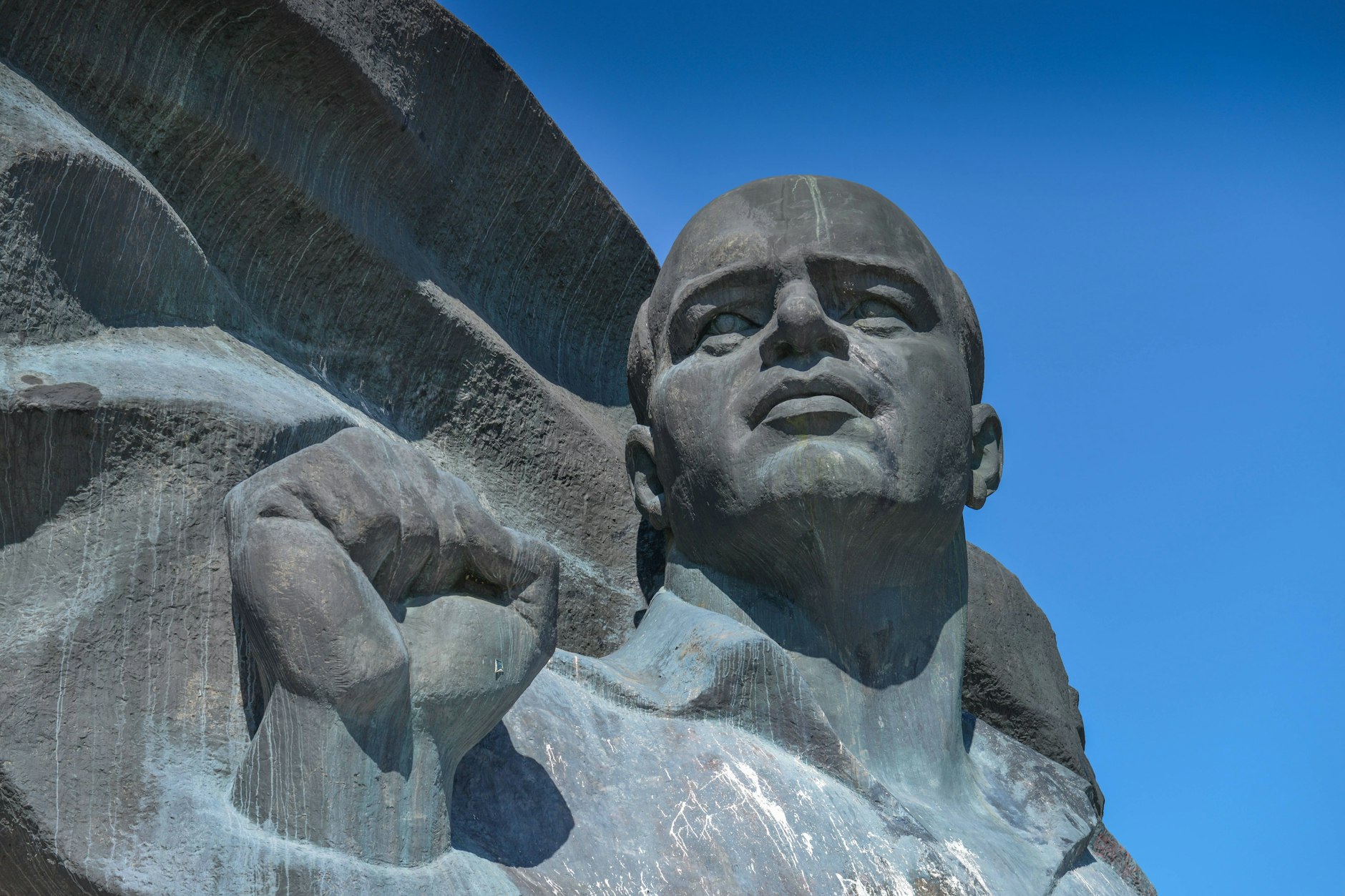 Das Ernst-Thälmann-Denkmal im gleichnamigen Park in Berlin.