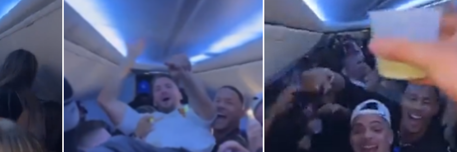 Berichten zufolge feierten am 30. Dezember Dutzende Menschen auf dem Flug von Montreal nach Cancún.